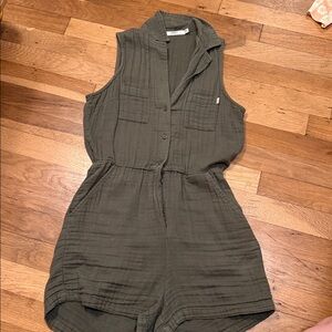 Obey Sleeveless Dark Green Jumpsuit